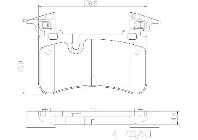 2007-2011 Mercedes-Benz CLS63 AMG Disc Brake Pad Set - Rear (Brembo)