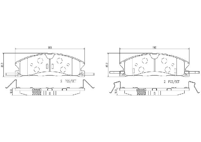 2013-2019 Ford Flex Disc Brake Pad Set - Front (Brembo)