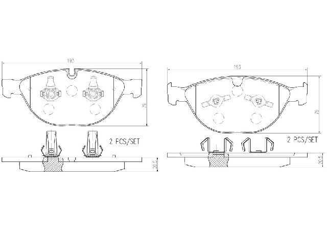 2006-2010 BMW M5 Disc Brake Pad Set - Front (Brembo)