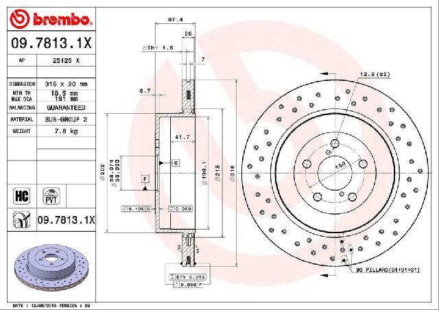 2004 Subaru Impreza Disc Brake Rotor - Rear (Brembo)
