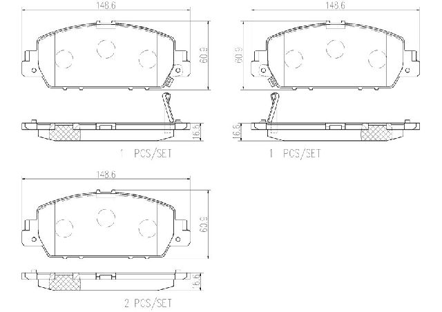 2016-2022 Honda HR-V Disc Brake Pad Set - Front (Brembo)