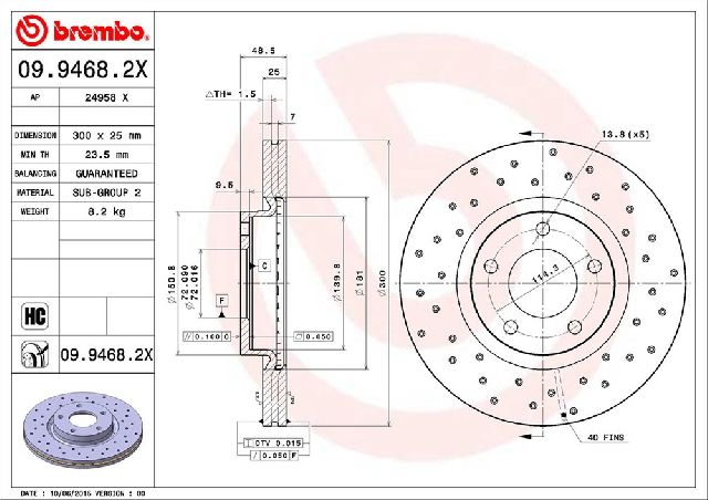 2004-2013 Mazda 3 Disc Brake Rotor - Front (Brembo)