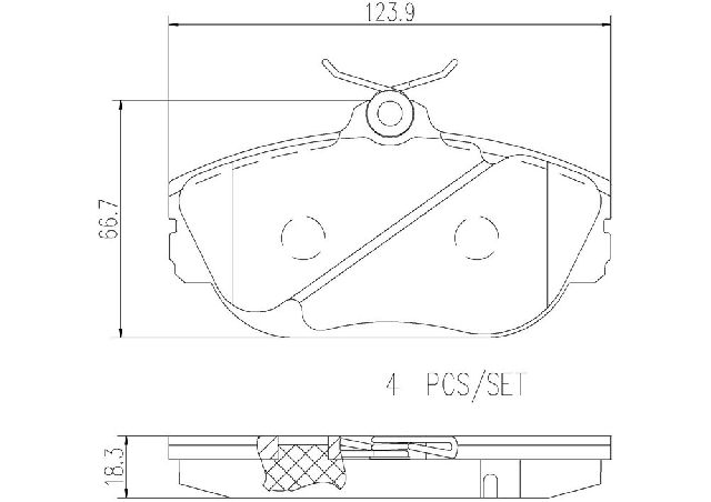 1993-1994 Lincoln Continental Disc Brake Pad Set - Front (Brembo)