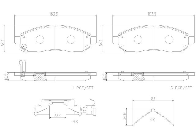 2009-2012 Suzuki Equator Disc Brake Pad Set - Front (Brembo)