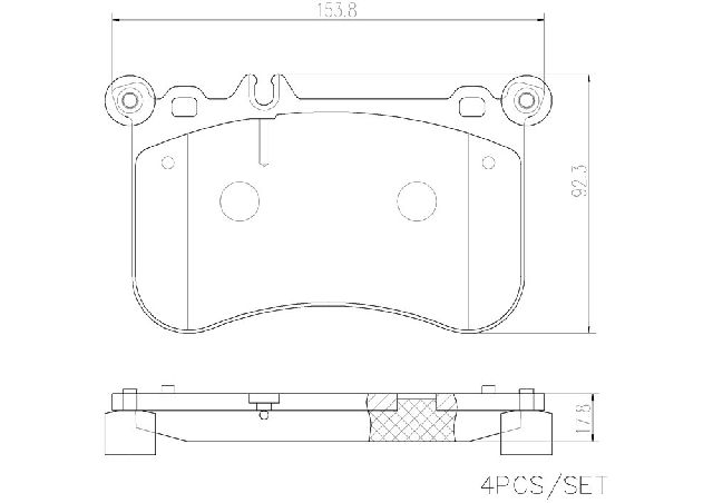 2012-2018 Mercedes-Benz CLS550 Disc Brake Pad Set - Front (Brembo)