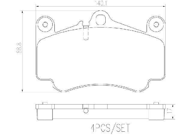 2001-2012 Porsche 911 Disc Brake Pad Set - Front (Brembo)