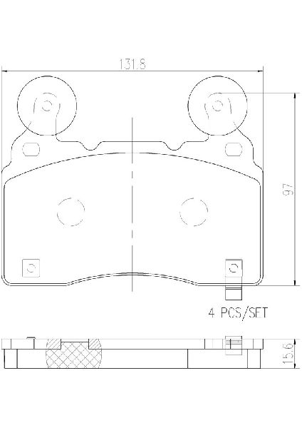 2015-2016 Cadillac ELR Disc Brake Pad Set - Front (Brembo)