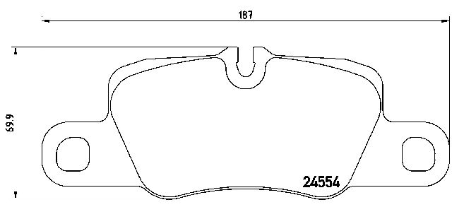 2016 Porsche 911 Disc Brake Pad Set - Rear (Brembo)