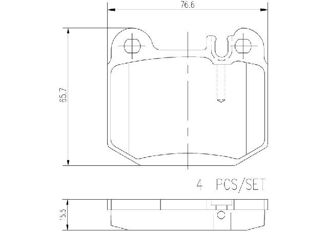 2002-2005 Mercedes-Benz ML500 Disc Brake Pad Set - Rear (Brembo)