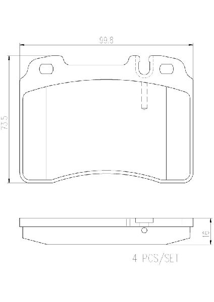 1994-1999 Mercedes-Benz SL600 Disc Brake Pad Set - Front (Brembo)
