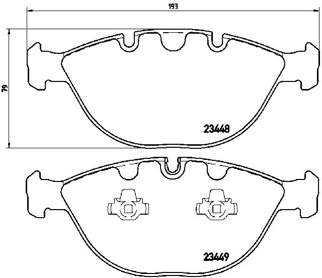 2002-2006 BMW X5 Disc Brake Pad Set - Front (Brembo)