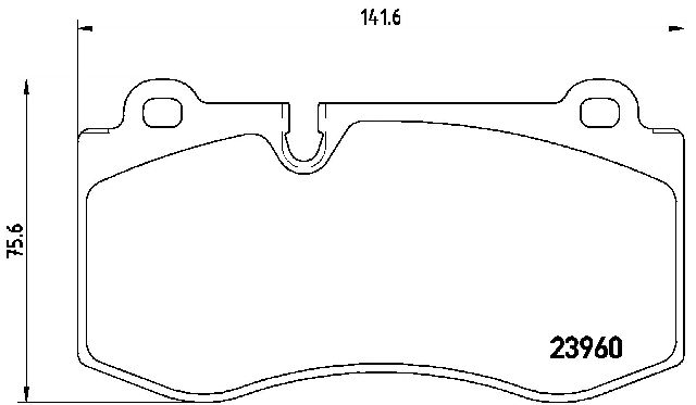 2007-2013 Mercedes-Benz S600 Disc Brake Pad Set - Front (Brembo)