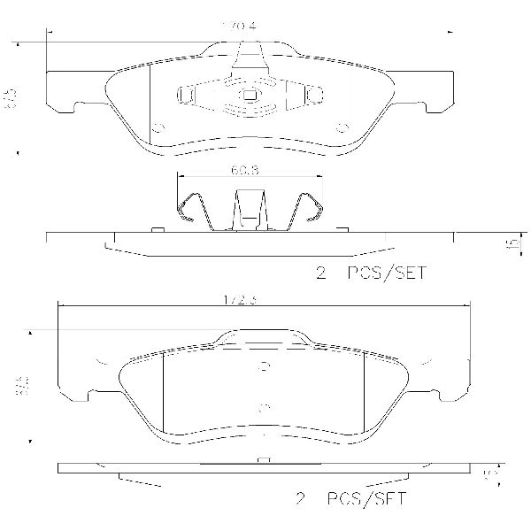 2005-2006 Mazda Tribute Disc Brake Pad Set - Front (Brembo)