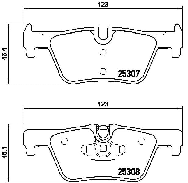 2014-2016 BMW 428i Disc Brake Pad Set - Rear (Brembo)