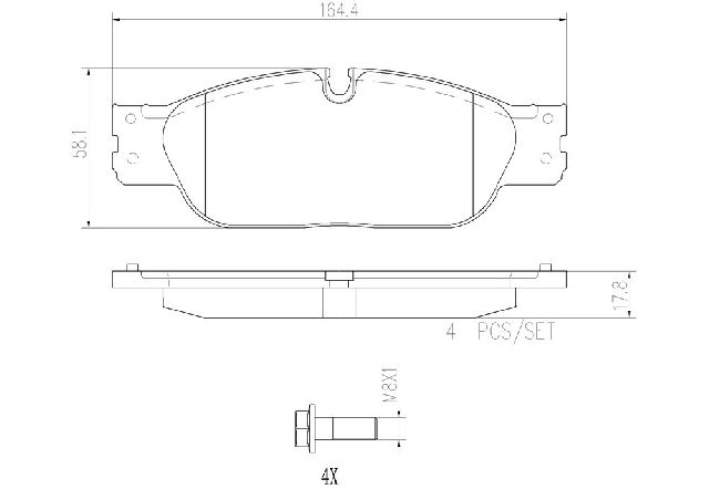 2004-2005 Jaguar Vanden Plas Disc Brake Pad Set - Front (Brembo)