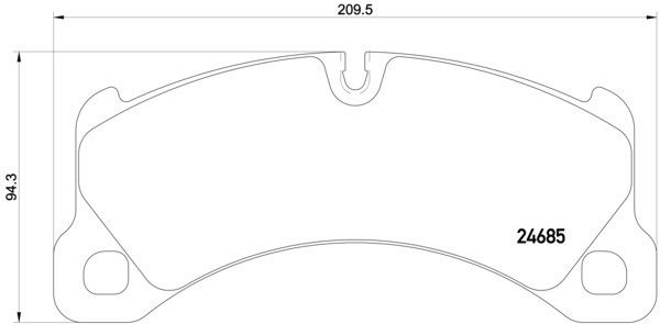2011-2018 Porsche Cayenne Disc Brake Pad Set - Front (Brembo)