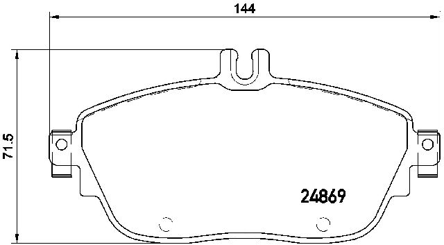 2015-2020 Mercedes-Benz GLA250 Disc Brake Pad Set - Front (Brembo)