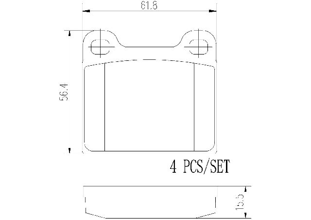 1990-1991 Mercedes-Benz 300SE Disc Brake Pad Set - Rear (Brembo)