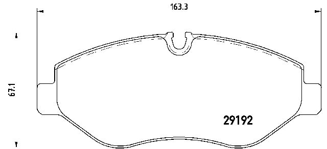 2010-2018 Mercedes-Benz Sprinter 2500 Disc Brake Pad Set - Front (Brembo)