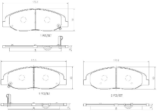 2009-2011 Cadillac STS Disc Brake Pad Set - Front (Brembo)