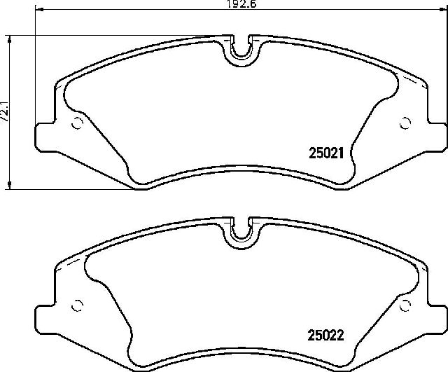 2010-2011 Land Rover Range Rover Sport Disc Brake Pad Set - Front (Brembo)