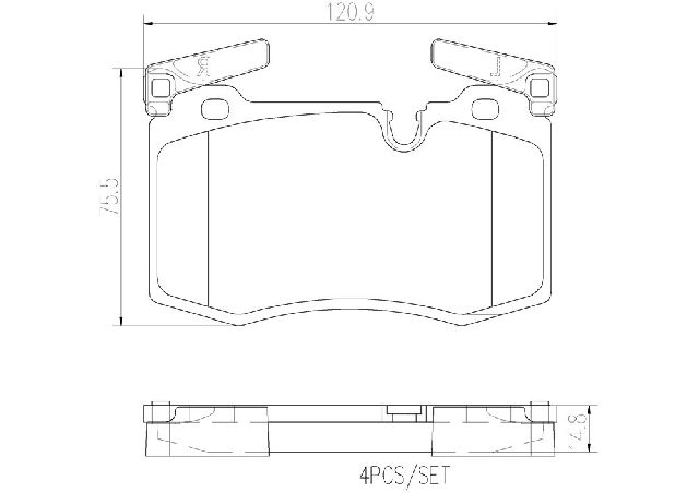 2009-2015 Mini Cooper Disc Brake Pad Set - Front (Brembo)