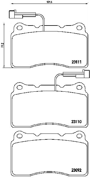 2004-2007 Volvo V70 Disc Brake Pad Set - Front (Brembo)