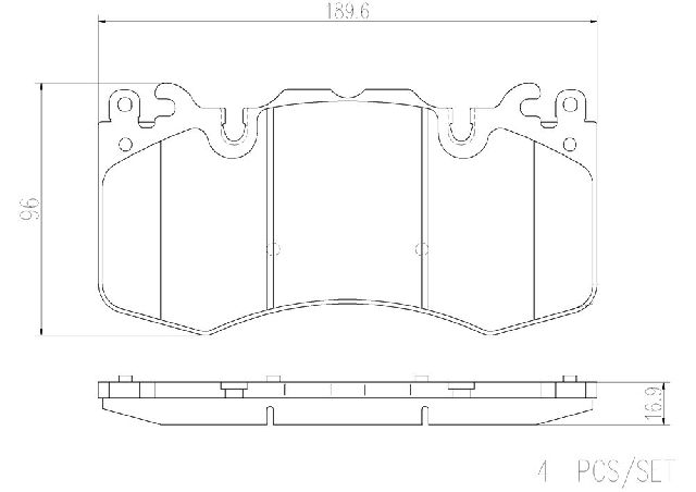2010-2022 Land Rover Range Rover Sport Disc Brake Pad Set - Front (Brembo)