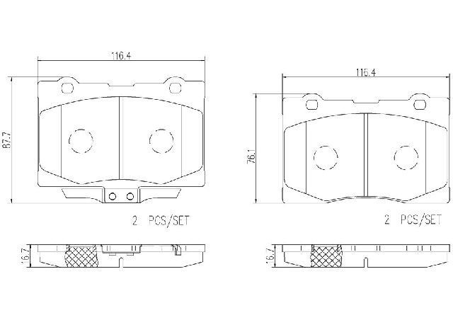 2005-2012 Acura RL Disc Brake Pad Set - Front (Brembo)