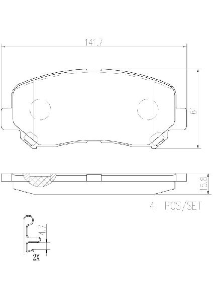 2013-2020 Mazda CX-5 Disc Brake Pad Set - Front (Brembo)