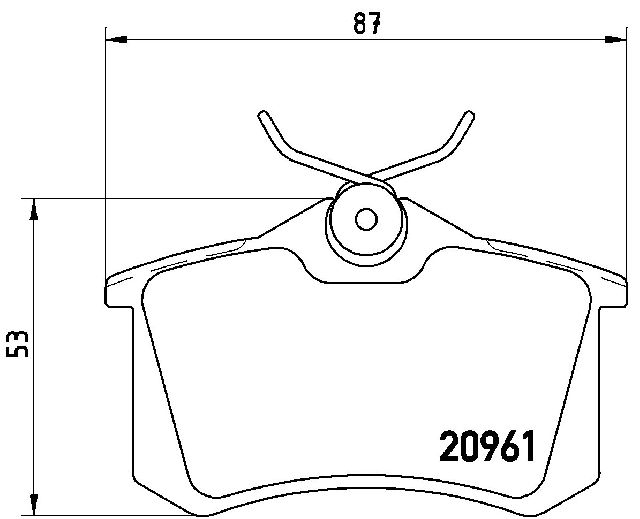 1998-2001 Audi A6 Disc Brake Pad Set - Rear (Brembo)