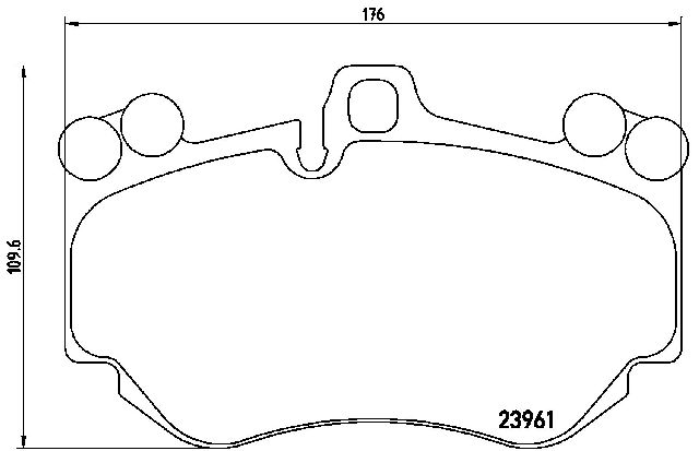2005-2010 Porsche Cayenne Disc Brake Pad Set - Front (Brembo)