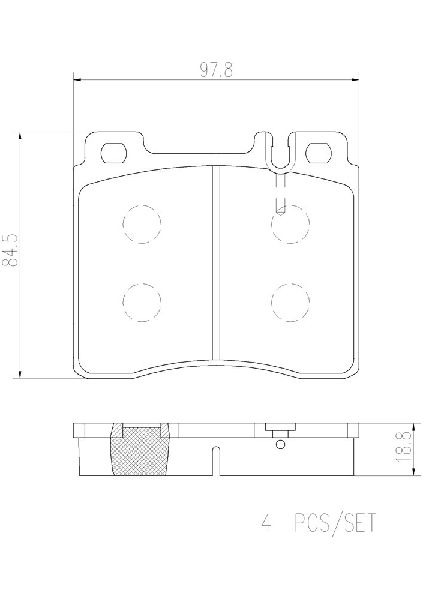 1994-1999 Mercedes-Benz S320 Disc Brake Pad Set - Front (Brembo)