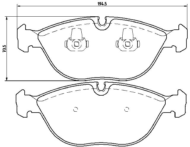 2003-2006 Mercedes-Benz S500 Disc Brake Pad Set - Front (Brembo)