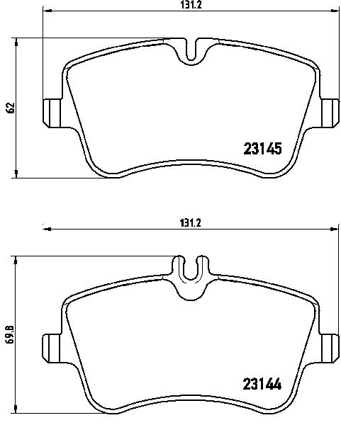 2006-2007 Mercedes-Benz C280 Disc Brake Pad Set - Front (Brembo)