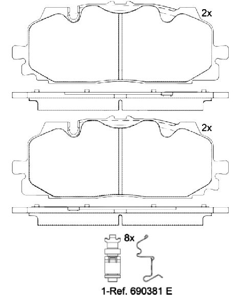 2017-2023 Audi Q7 Disc Brake Pad Set - Front (Brembo)
