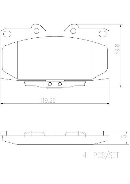 2005-2007 Subaru Impreza Disc Brake Pad Set - Front (Brembo)