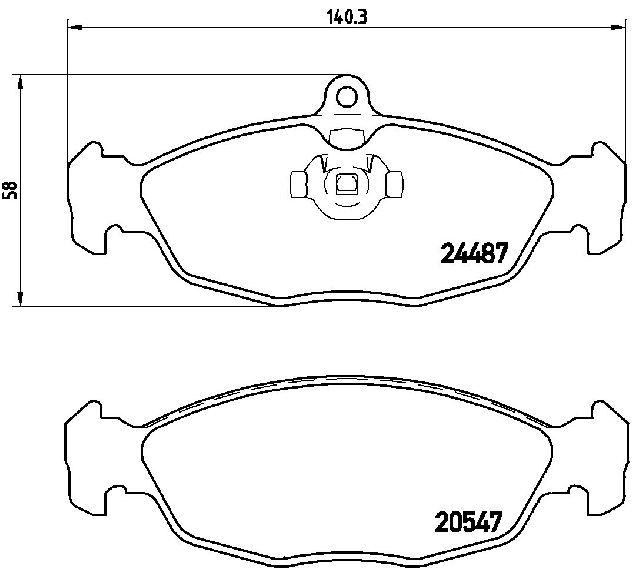 1997-2006 Jaguar XK8 Disc Brake Pad Set - Rear (Brembo)