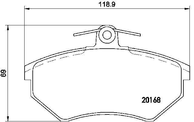 1988-1989 Audi 80 Disc Brake Pad Set - Front (Brembo)