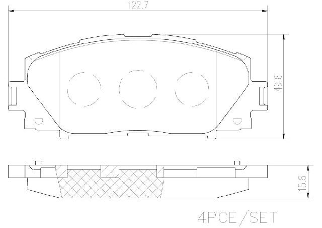 2010-2022 Toyota Prius Disc Brake Pad Set - Front (Brembo)