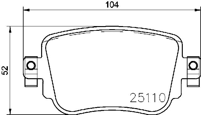 2018 Volkswagen GTI Disc Brake Pad Set - Rear (Brembo)