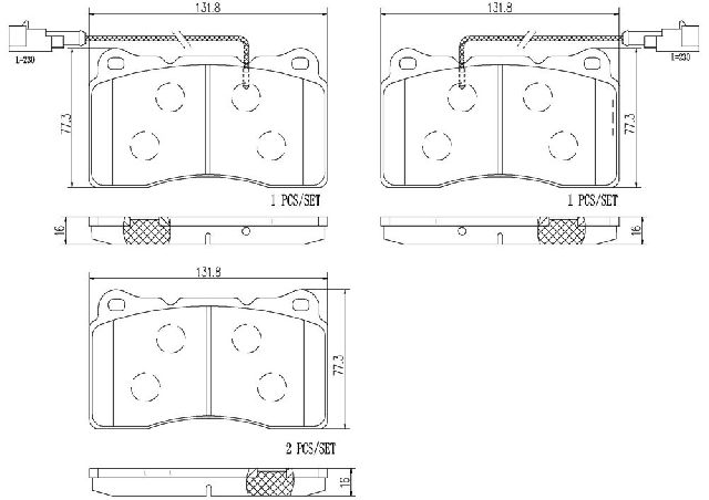 2004-2007 Volvo V70 Disc Brake Pad Set - Front (Brembo)