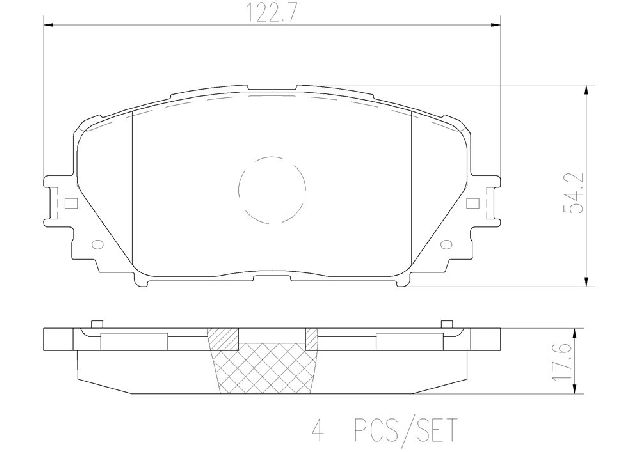 2012-2019 Toyota Yaris Disc Brake Pad Set - Front (Brembo)