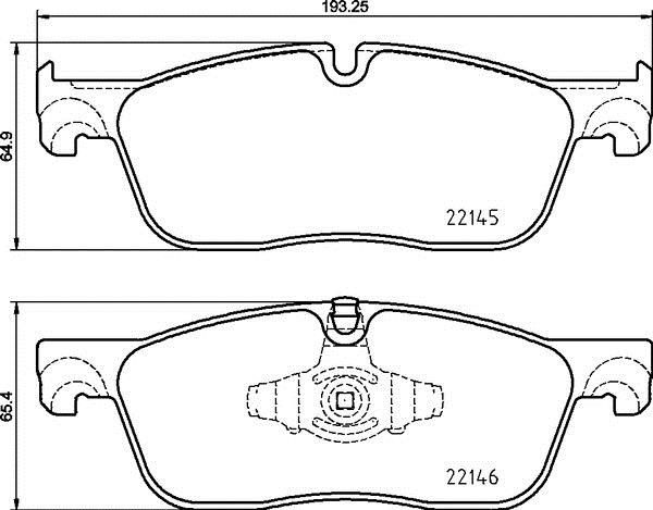 2018-2020 Jaguar E-Pace Disc Brake Pad Set - Front (Brembo)