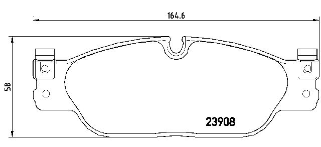 2004-2005 Jaguar Vanden Plas Disc Brake Pad Set - Front (Brembo)