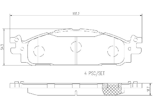 2009-2019 Ford Flex Disc Brake Pad Set - Front (Brembo)