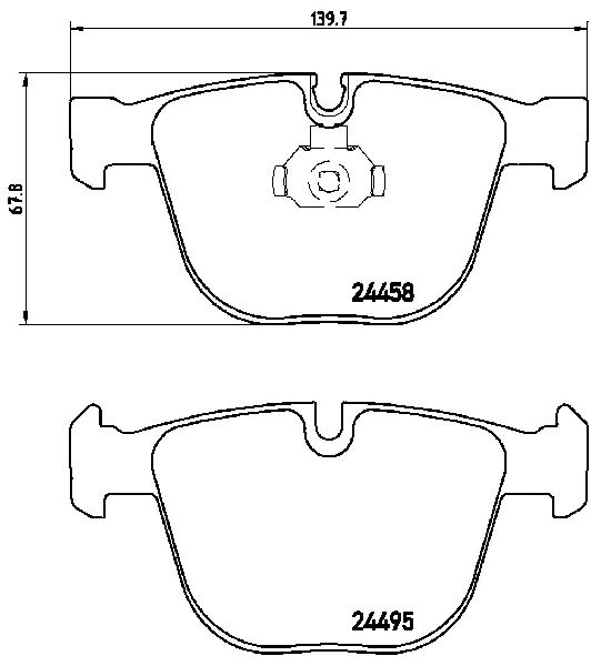 2010-2019 BMW X6 Disc Brake Pad Set - Rear (Brembo)