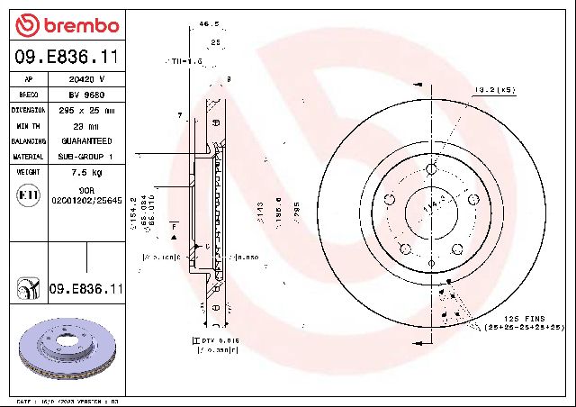 2019-2024 Mazda 3 Disc Brake Rotor - Front (Brembo)