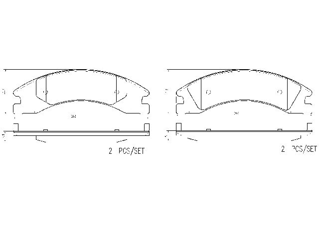 2008-2014 Ford E-250 Disc Brake Pad Set - Rear (Brembo)