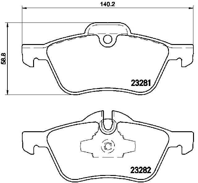 2002-2008 Mini Cooper Disc Brake Pad Set - Front (Brembo)